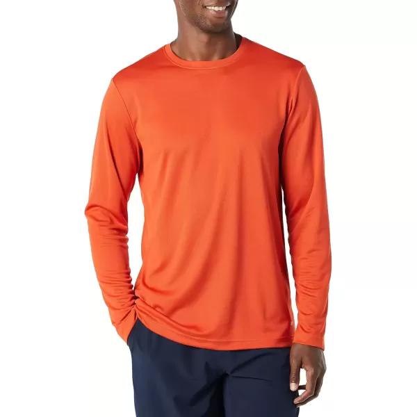 imageAmazon Essentials Long Sleeve Shirt for Men Performance TechOrange