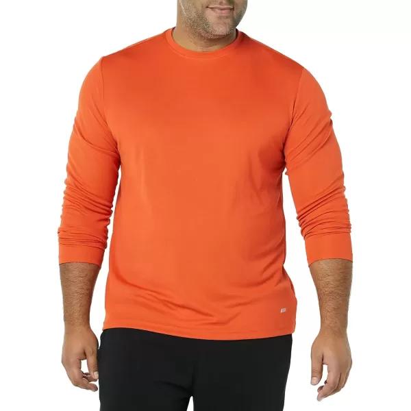 imageAmazon Essentials Long Sleeve Shirt for Men Performance TechOrange