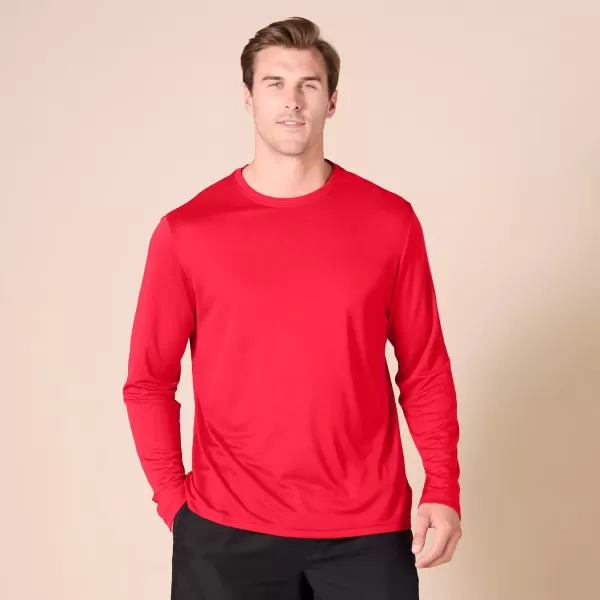 imageAmazon Essentials Long Sleeve Shirt for Men Performance TechRed