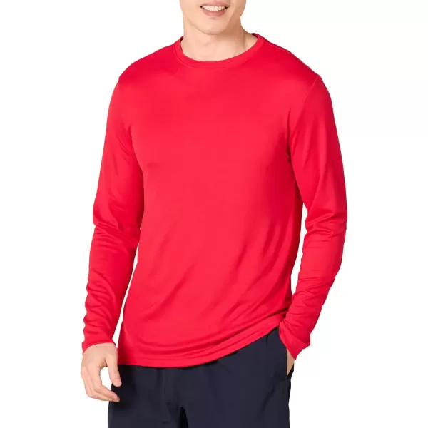 imageAmazon Essentials Long Sleeve Shirt for Men Performance TechRed