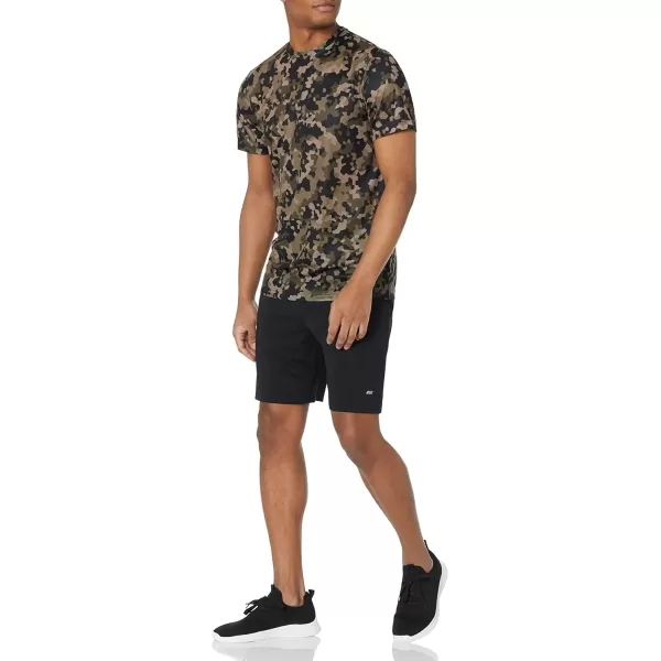 imageAmazon Essentials Mens Active Performance Tech TShirt  Discontinued Colors Pack of 2BlackOlive Geo Camo