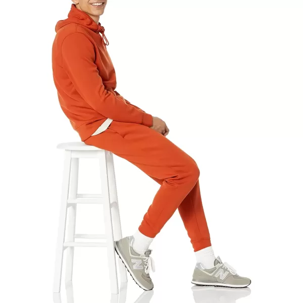 imageAmazon Essentials Mens Active Sweat Hoodie Available in Big ampamp TallRust Orange