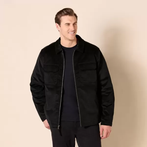 imageAmazon Essentials Mens Corduroy Work Jacket Available in Big ampamp TallBlack