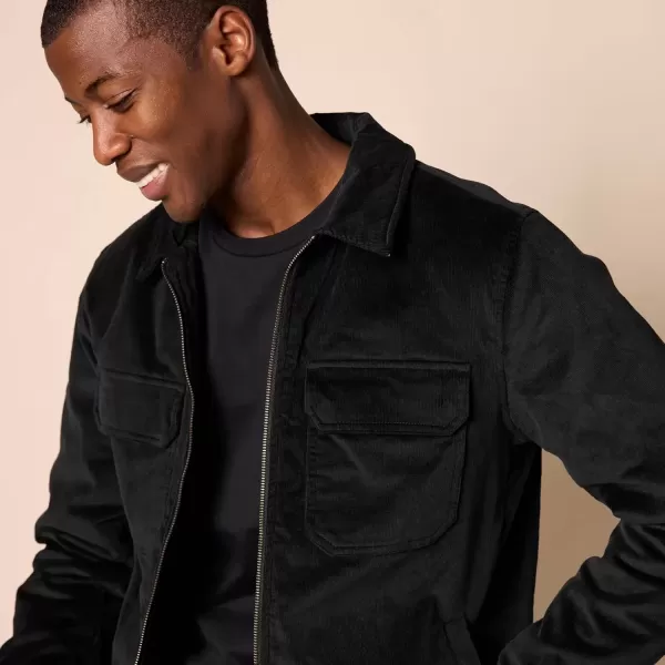 imageAmazon Essentials Mens Corduroy Work Jacket Available in Big ampamp TallBlack