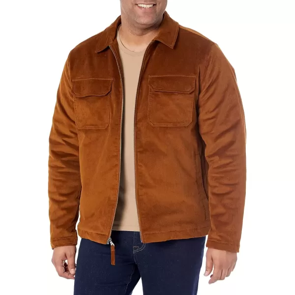 imageAmazon Essentials Mens Corduroy Work Jacket Available in Big ampamp TallDark Chestnut Brown