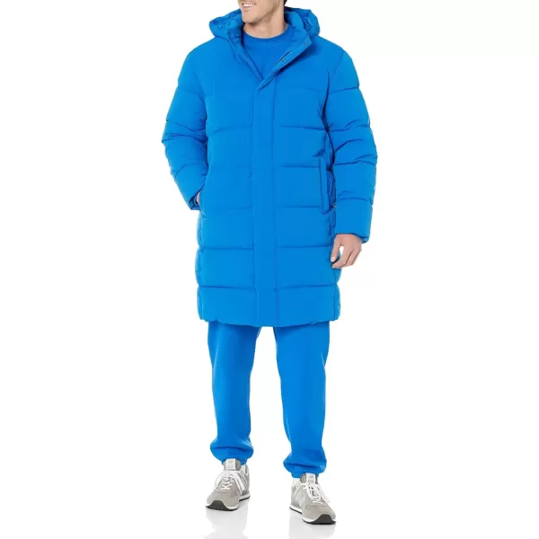 imageAmazon Essentials Mens Hooded Long Puffer CoatBright Blue