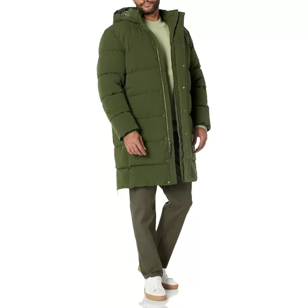 imageAmazon Essentials Mens Hooded Long Puffer CoatDark Olive