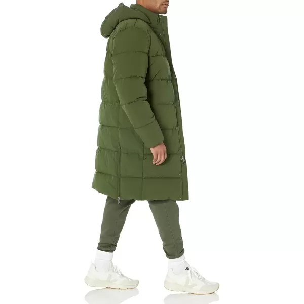 imageAmazon Essentials Mens Hooded Long Puffer CoatDark Olive