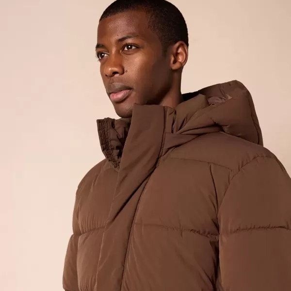 imageAmazon Essentials Mens Hooded Long Puffer CoatDeep Brown