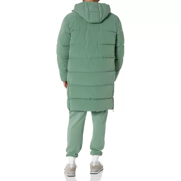imageAmazon Essentials Mens Hooded Long Puffer CoatSage Green