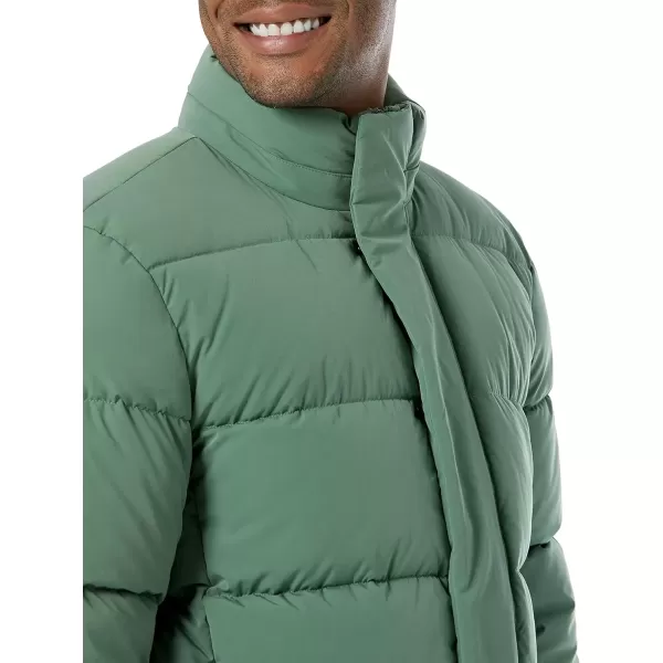 imageAmazon Essentials Mens Hooded Long Puffer CoatSage Green