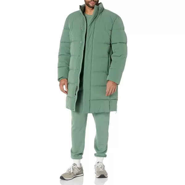 imageAmazon Essentials Mens Hooded Long Puffer CoatSage Green