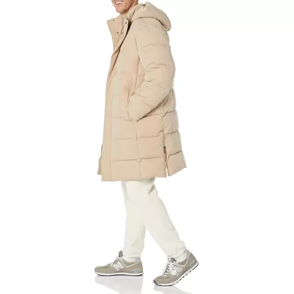 imageAmazon Essentials Mens Hooded Long Puffer CoatTan