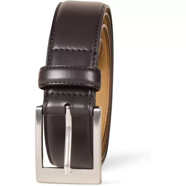 imageAmazon Essentials Mens Leather Belt Classic StyleDark Brown