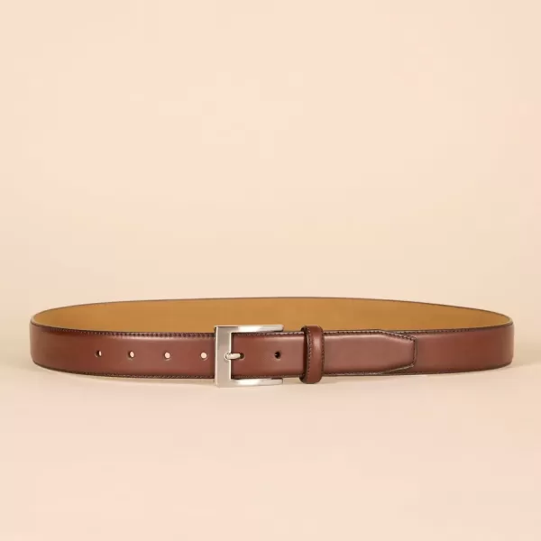 imageAmazon Essentials Mens Leather Belt Classic StyleTan