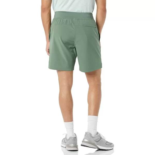 imageAmazon Essentials Mens Performance Stretch Woven 7quot Training Short  Discontinued ColorsSage Green