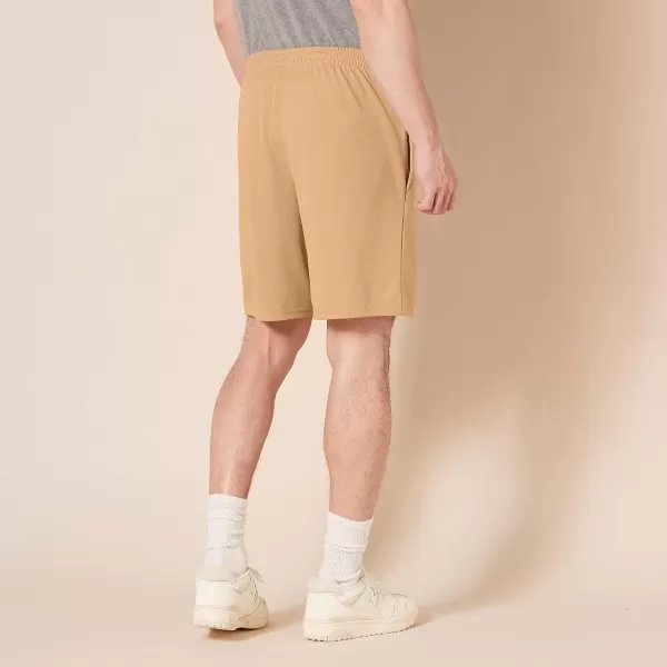 imageAmazon Essentials Mens Performance Tech LooseFit Shorts  Discontinued Colors Pack of 2BlackCamel