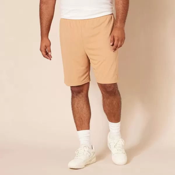 imageAmazon Essentials Mens Performance Tech LooseFit Shorts  Discontinued Colors Pack of 2BlackCamel