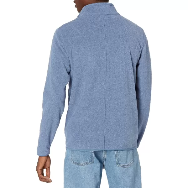 imageAmazon Essentials Mens QuarterZip Polar Fleece JacketBlue Heather