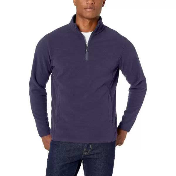 imageAmazon Essentials Mens QuarterZip Polar Fleece JacketNavy