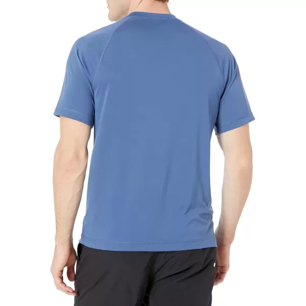 imageAmazon Essentials Mens SlimFit ShortSleeve QuickDry UPF 50 Swim TeeBlue