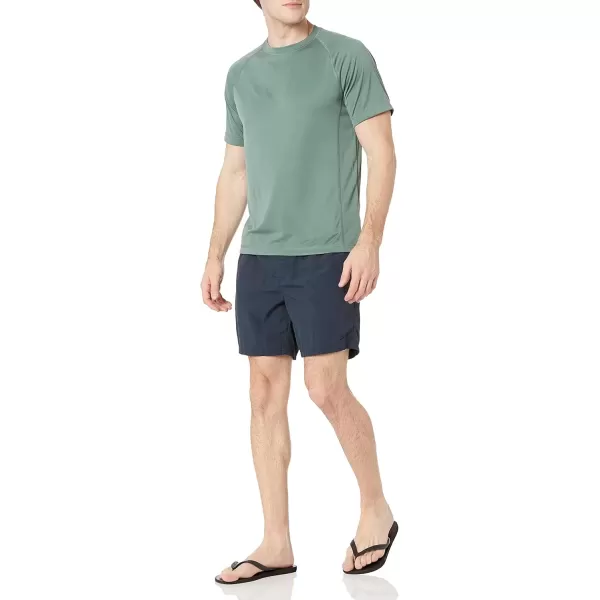 imageAmazon Essentials Mens SlimFit ShortSleeve QuickDry UPF 50 Swim TeeGreen