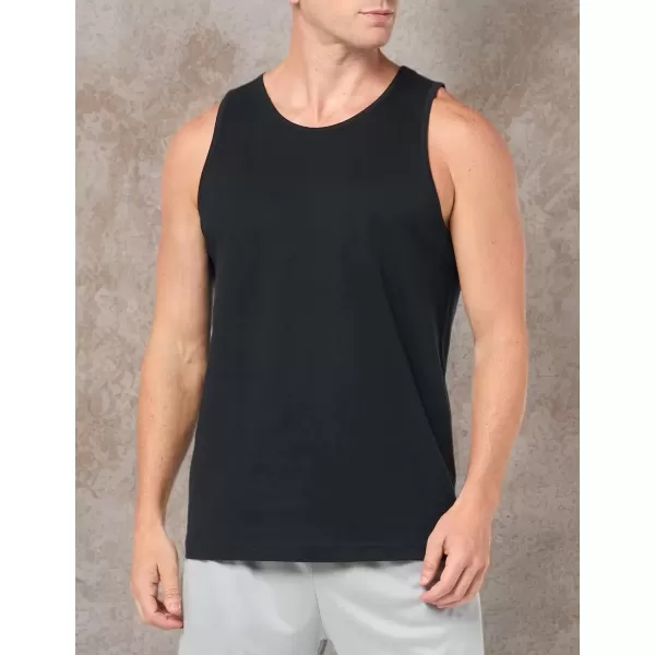 imageAmazon Essentials Mens Tank Top RegularFit UndershirtBlack