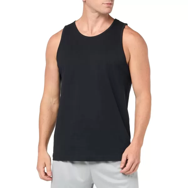 imageAmazon Essentials Mens Tank Top RegularFit UndershirtBlack