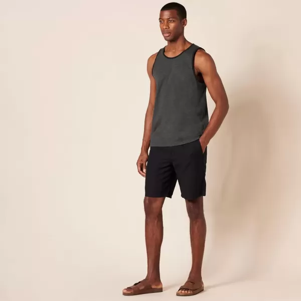 imageAmazon Essentials Mens Tank Top RegularFit UndershirtBlack Charcoal Heather