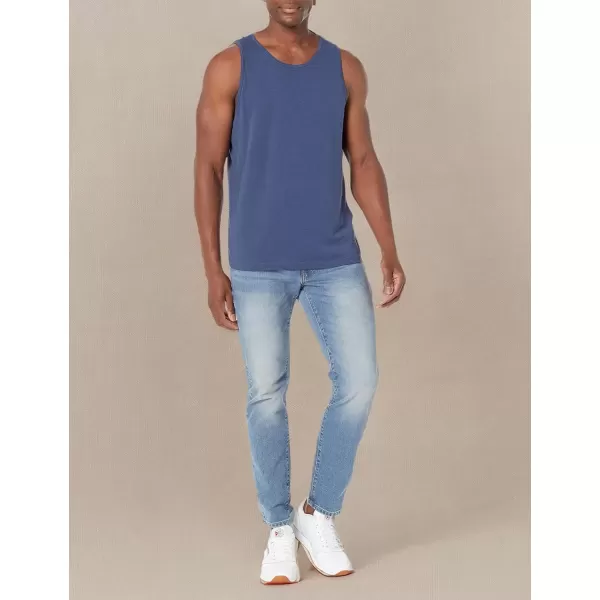 imageAmazon Essentials Mens Tank Top RegularFit UndershirtBlue Heather