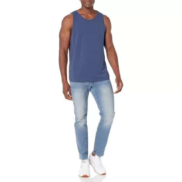 imageAmazon Essentials Mens Tank Top RegularFit UndershirtBlue Heather