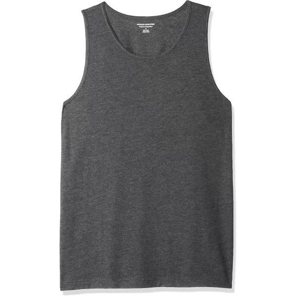 imageAmazon Essentials Mens Tank Top RegularFit UndershirtCharcoal Heather