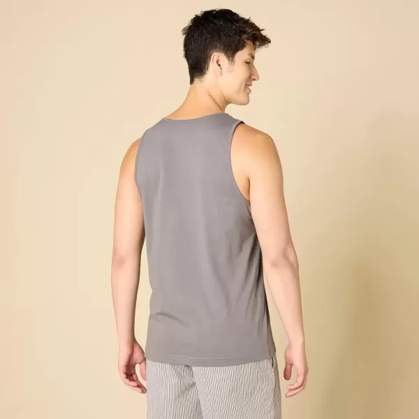 imageAmazon Essentials Mens Tank Top RegularFit UndershirtGrey