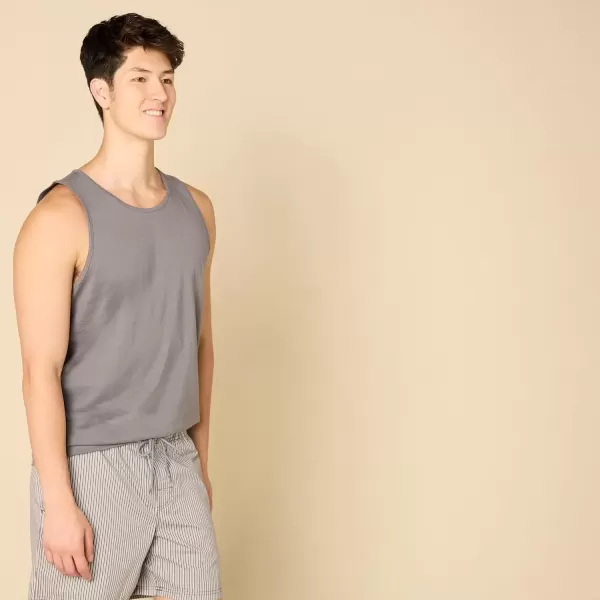 imageAmazon Essentials Mens Tank Top RegularFit UndershirtGrey