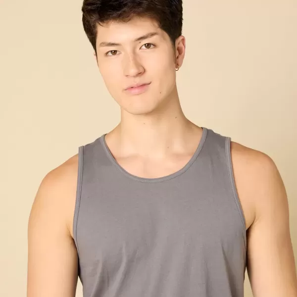 imageAmazon Essentials Mens Tank Top RegularFit UndershirtGrey