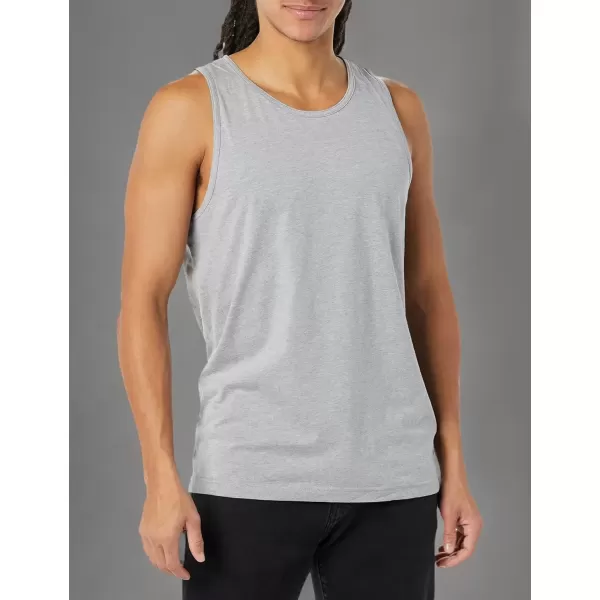 imageAmazon Essentials Mens Tank Top RegularFit UndershirtLight Grey Heather