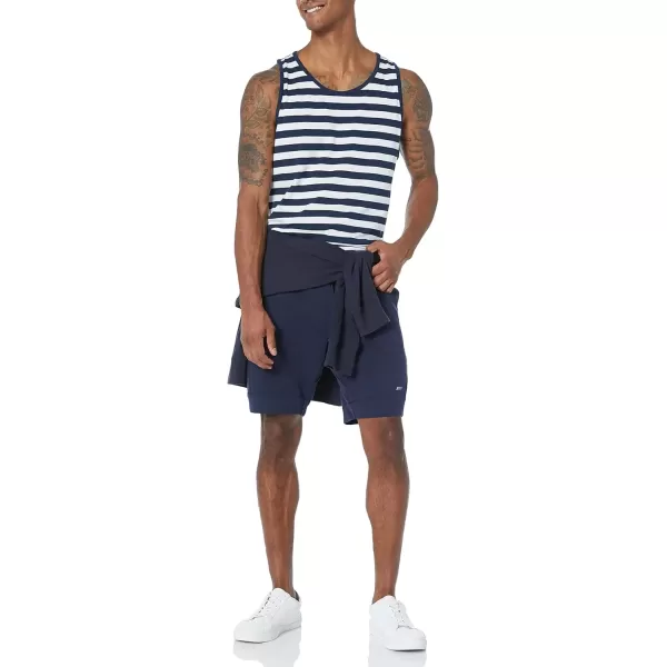 imageAmazon Essentials Mens Tank Top RegularFit UndershirtNavy White Stripe