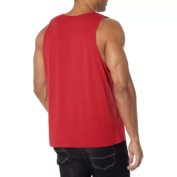 imageAmazon Essentials Mens Tank Top RegularFit UndershirtRed