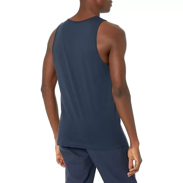 imageAmazon Essentials Mens Tank Top RegularFit UndershirtSteel Blue