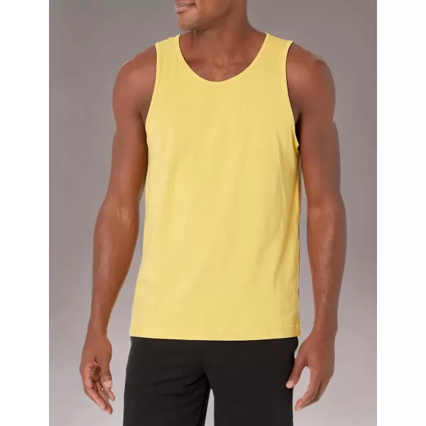 imageAmazon Essentials Mens Tank Top RegularFit UndershirtYellow