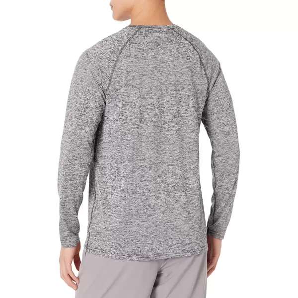 imageAmazon Essentials Mens Tech Stretch LongSleeve TShirt  Discontinued ColorsDark Grey Heather