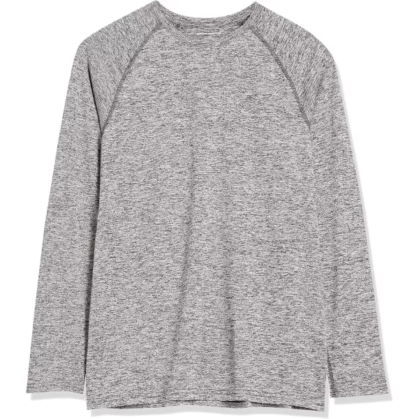 imageAmazon Essentials Mens Tech Stretch LongSleeve TShirt  Discontinued ColorsDark Grey Heather