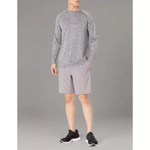 imageAmazon Essentials Mens Tech Stretch LongSleeve TShirt  Discontinued ColorsDark Grey Heather