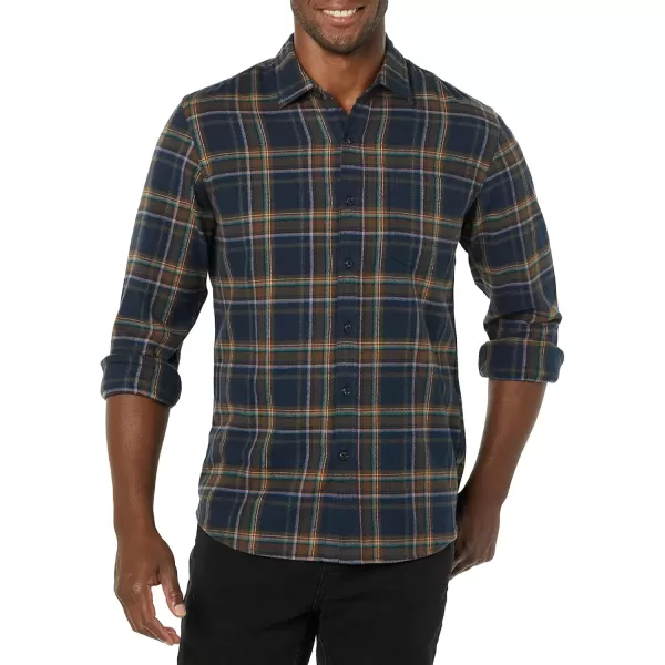 Brown Dark Navy Plaid