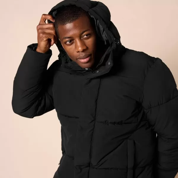 imageAmazon Essentials Mens MidLength Hooded Puffer Coat Available in Big ampamp TallBlack