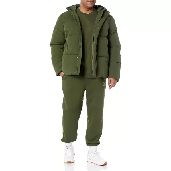 imageAmazon Essentials Mens MidLength Hooded Puffer Coat Available in Big ampamp TallDark Olive