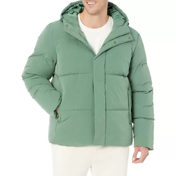 imageAmazon Essentials Mens MidLength Hooded Puffer Coat Available in Big ampamp TallSage Green