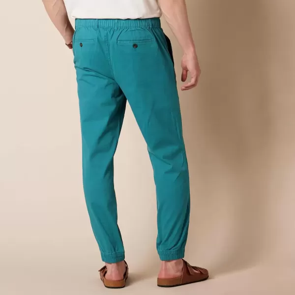 imageAmazon Essentials Mens Pants Chinos StraightFit JoggerWashed Teal Green