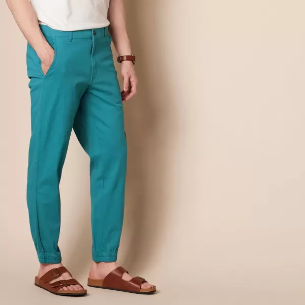 imageAmazon Essentials Mens Pants Chinos StraightFit JoggerWashed Teal Green