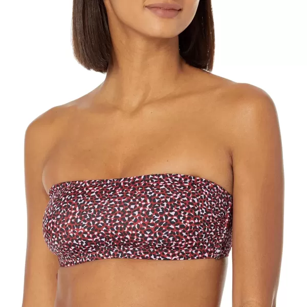 imageAmazon Essentials Womens Bandeau Swimsuit Top Available in Plus SizeBrick Red Leopard